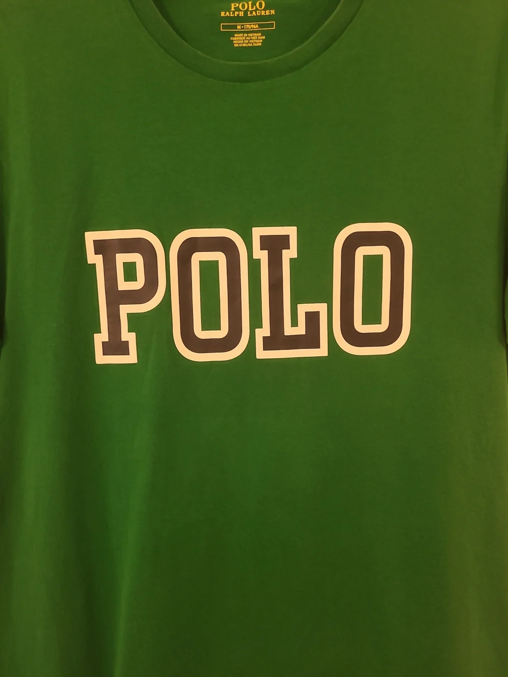 Polo Ralph Lauren Mens Classic Fit Logo Tee Forest Green Varsity Spellout